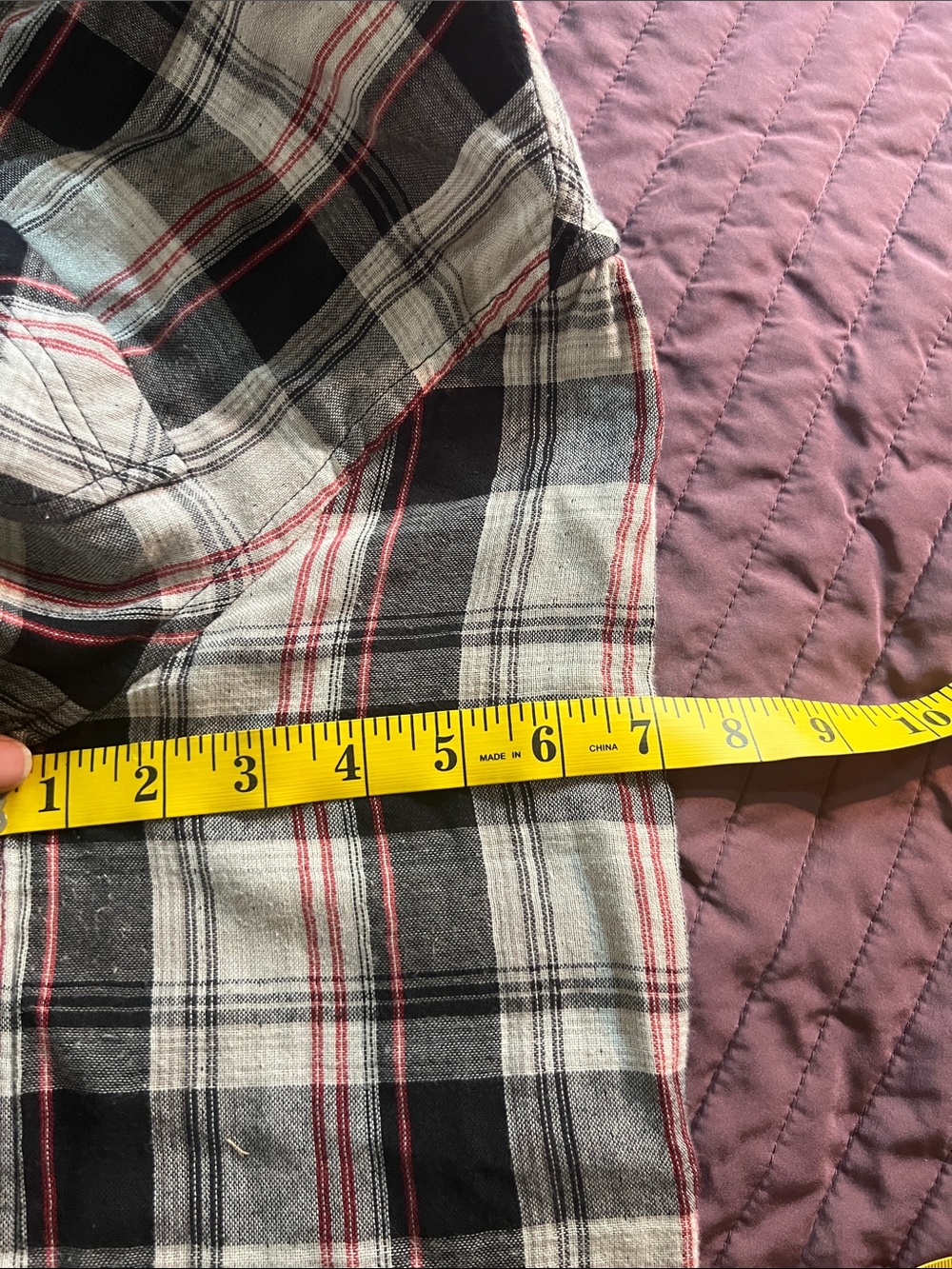 Billabong Black Striped Shirt with Red Plaid Detail reversible size L Women’s - Picture 8 of 12